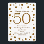 Vit & guld- glitter pricker 50th födelsedagsfest inbjudningar<br><div class="desc">Vit & guld- glitter pricker 50th 50 födelsedagsfest inbjudan.</div>