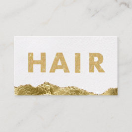 Vit Guld Hair Stylist Marknadsföring QR-kod Visitkort