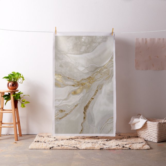 Vit Guld Marmor Portabel Fotograferingsbakgrund Tyg (In Situ)