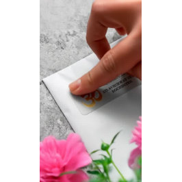 Vit & Guld OM Symbol Yoga Mediation Instructor Returadress Etikett