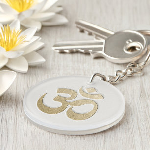 Vit & Guld OM-symbol YOGA Meditation-instruktor
