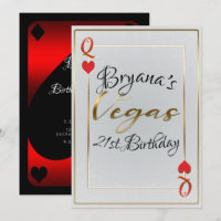 Vit Guld Röd Hjärtans Drottning Vegas 21-årsdag