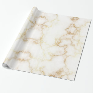 Vit Guld Vein Marble Presentpapper