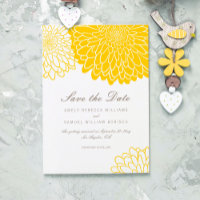 Vit Gult Chrysanthemum Simple Spara datum