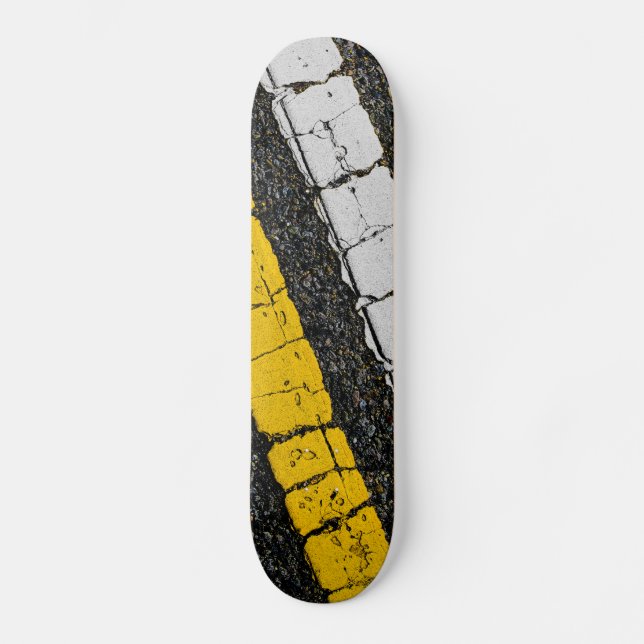 Vit Gult, Dubbla Skateboard Bräda 21,5 Cm (Framsida)