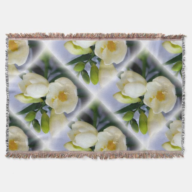 vit gult freesia filt (Framsidan)
