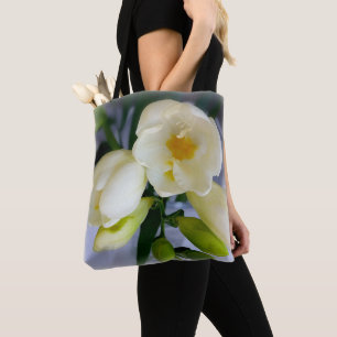 vit gult freesia tygkasse