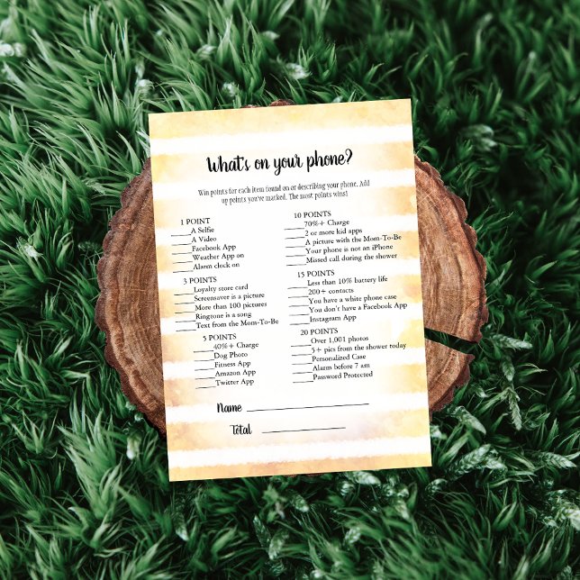 Vit Gult - vad är på din Mobila lek? Inbjudningar (Skapare uppladdad)