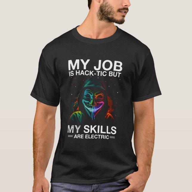 Vit Hacker För Cyber Warrior Och Etisk Hacker T Shirt (Framsida)