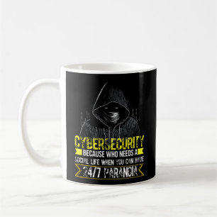 Vit hacker för cyberkrigare och etisk hacker kaffemugg