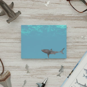 Vit Haj Attack Ocean Post-it Block