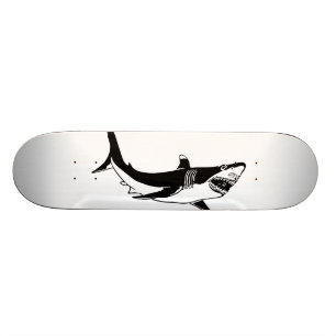 vit-haj vild old school skateboard bräda 21,6 cm