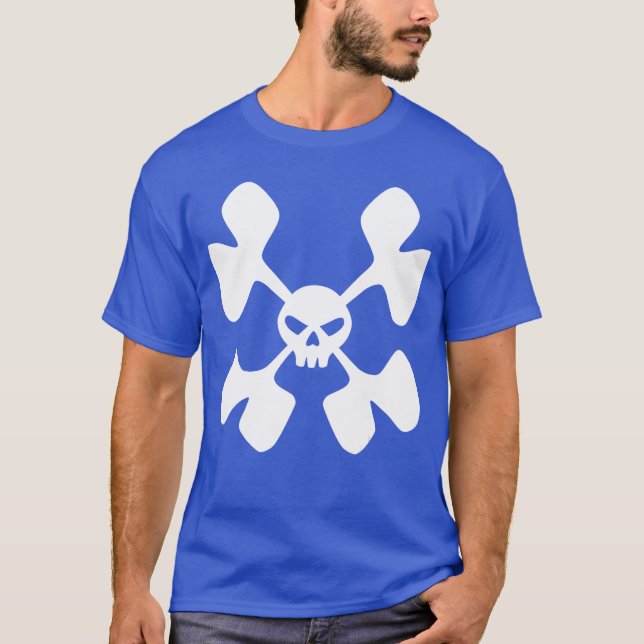Vit Halloween skelett Silhuett Punk Rock Goth T Shirt (Framsida)