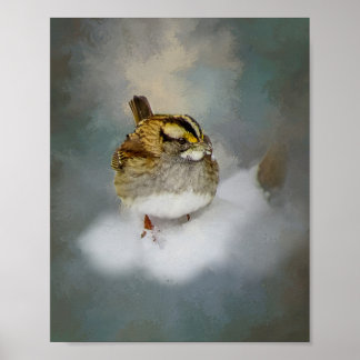 Vit haltig Sparrow Poster