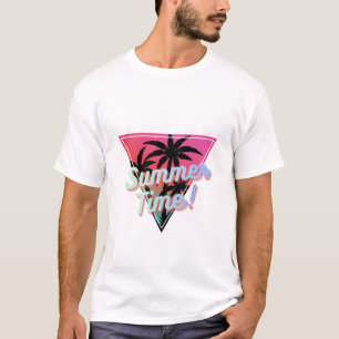 Vit halvärmad sommar T-shirt för män