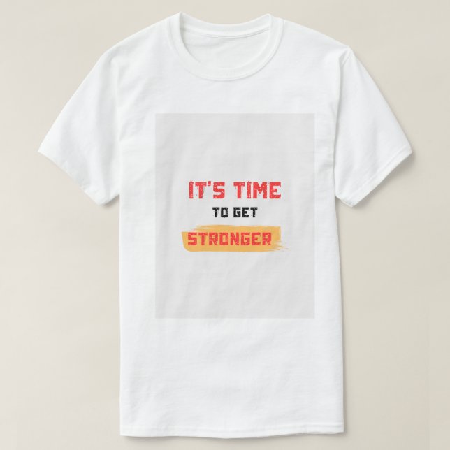 Vit halvärmad T-shirt med motiverande design (Design framsida)