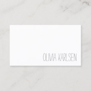 Vit handskriven Teckensnittsminimalistisk Professi Visitkort