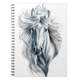vit häst anteckningsbok