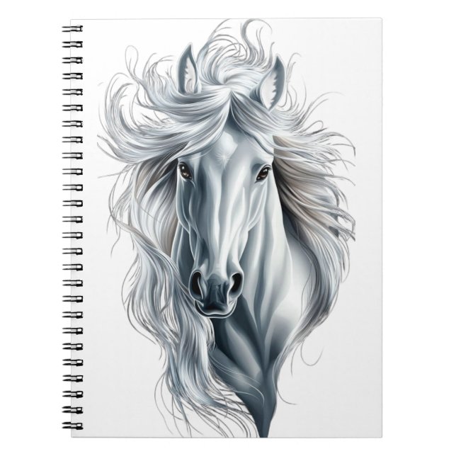 vit häst anteckningsbok (Framsidan)