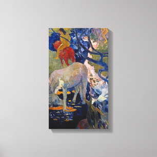 Vit häst av Paul Gauguin Canvastryck