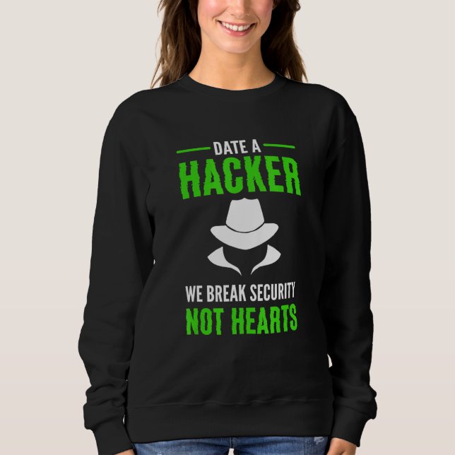 Vit Hat Hacker. Cyber Warrior. Cyber Security Ex T Shirt (Framsida)