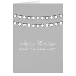 Vit Helgdag-sträng för Ljus-hälsningskort Hälsningskort