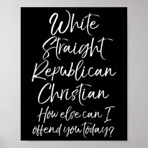 Vit hetero republikansk kristen Hur annars kan jag Poster