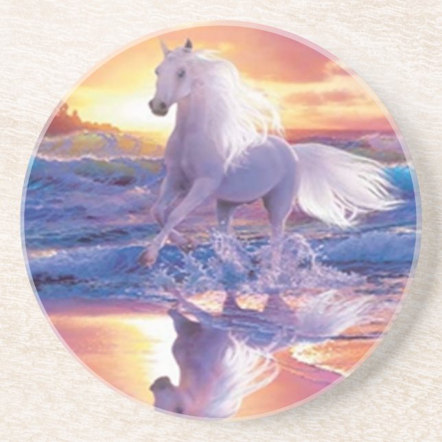 Vit hingst Underlägg (Framsidan)