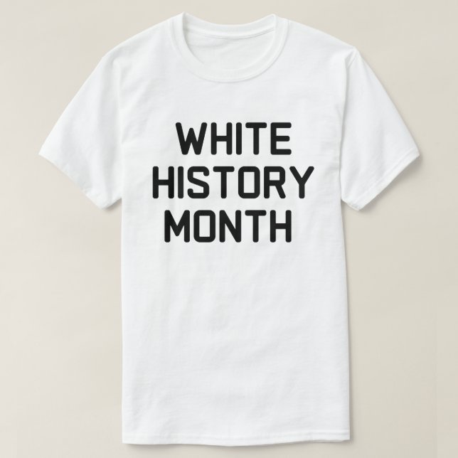 Vit historiemånad t shirt (Design framsida)