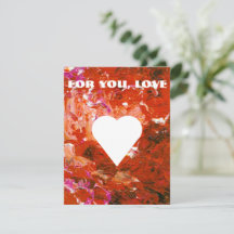 Vit hjärta på rött Anpassade Flat Valentine