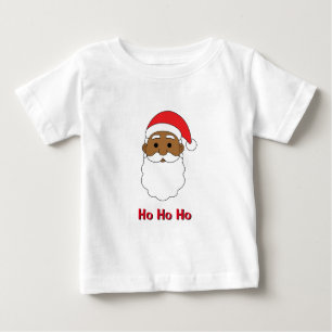 Vit Ho Ho Ho Afroamerikansk jultomtefamilj T Shirt