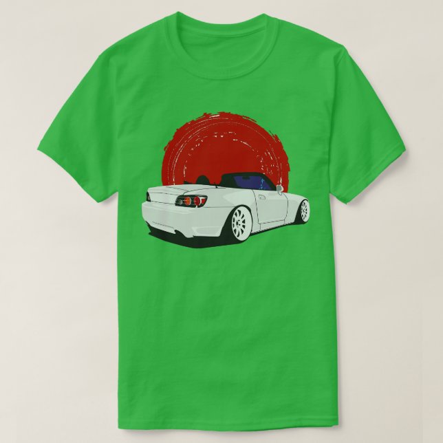 Vit Honda S2000-bakvy T Shirt (Design framsida)