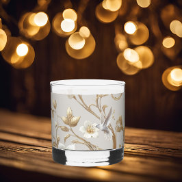 Vit hummingbird-minimalistisk Blommigt