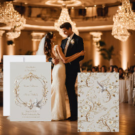 Vit Hummingbird-samling Spara datumkortet.