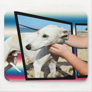 Vit Hund Dimensional Art. Musmatta