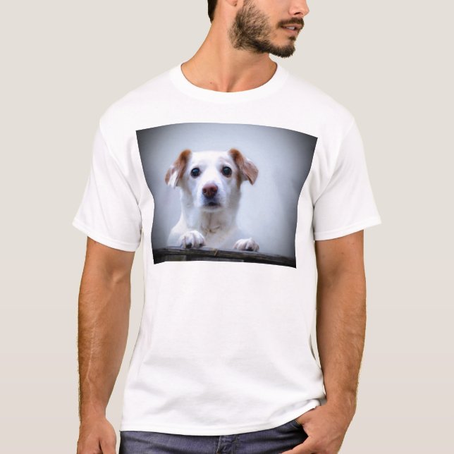 Vit hund. Så söt. Tröja (Framsida)