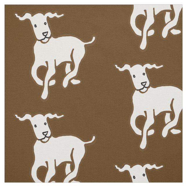 Vit hund tyg (Provkarta)