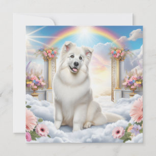 Vit Hund vid Rainbow Bridge i Heaven Art