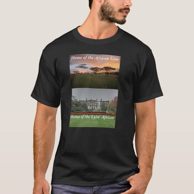 vit-hus Serengeti, Sunset_Mbalageti, hem- nolla… Tee Shirt (Framsida)