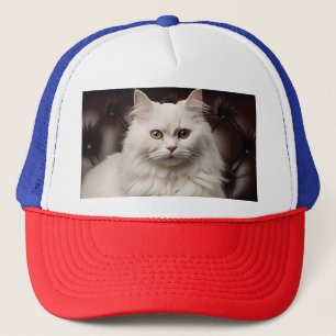 Vit huvudkatt keps