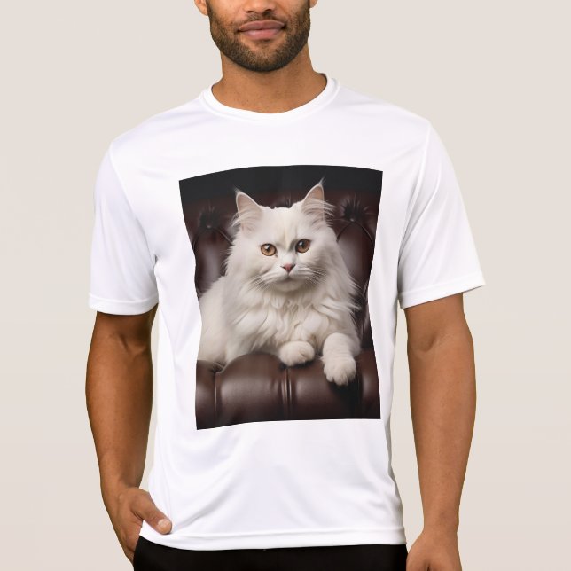 Vit huvudkatt t shirt (Framsida)
