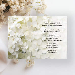 Vit Hydrangea Blommigt Möhippa Inbjudningar