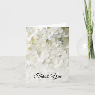 Vit Hydrangea Blommigt Sympati Tack Kort