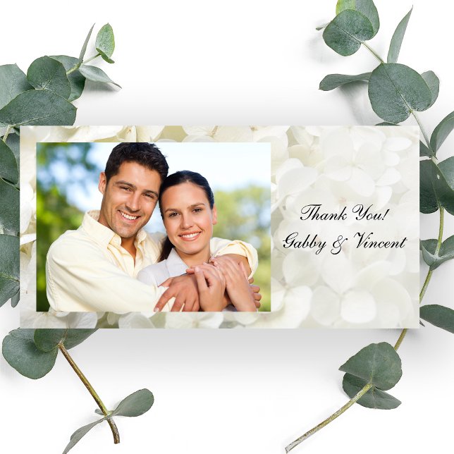 Vit Hydrangea Flower Bröllop Tack (Skapare uppladdad)