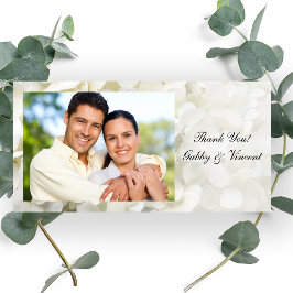 Vit Hydrangea Flower Bröllop Tack Kort