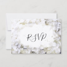 Vit Hydrangea Flowers Watercolor Bröllop OSA