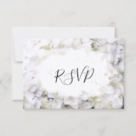 Vit Hydrangea Flowers Watercolor Bröllop OSA