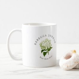 Vit Hydrangea Grand Millennium Bästa Mamma någonsi Kaffemugg