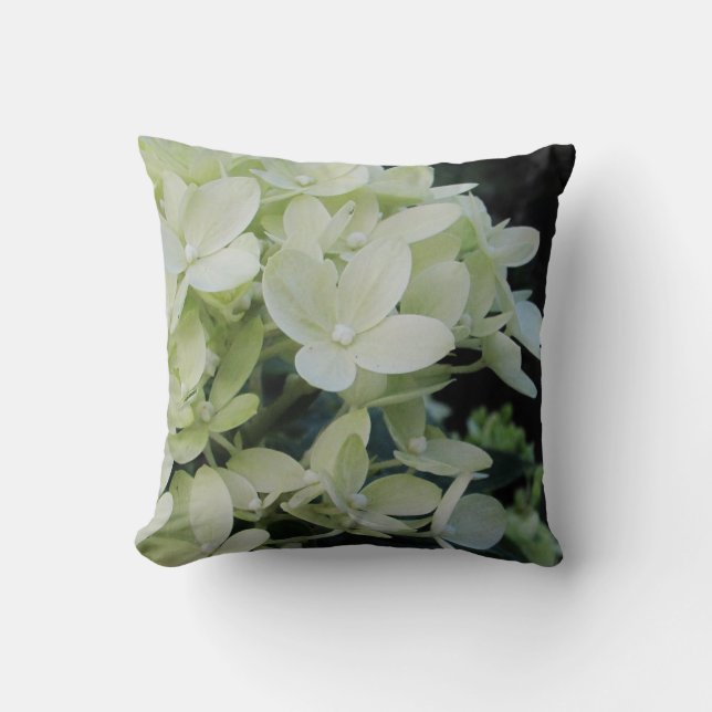 Vit Hydrangea | Kudde (Framsida)