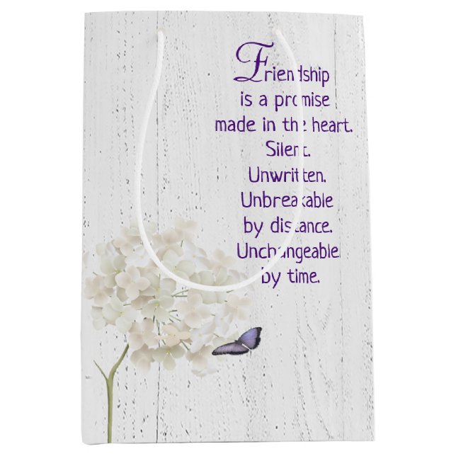 Vit Hydrangea och fjäril på Wood (Framsidan)